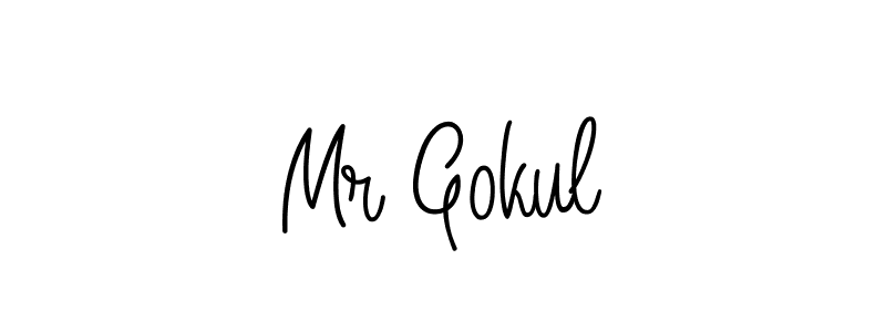 Design your own signature with our free online signature maker. With this signature software, you can create a handwritten (Angelique-Rose-font-FFP) signature for name Mr Gokul. Mr Gokul signature style 5 images and pictures png