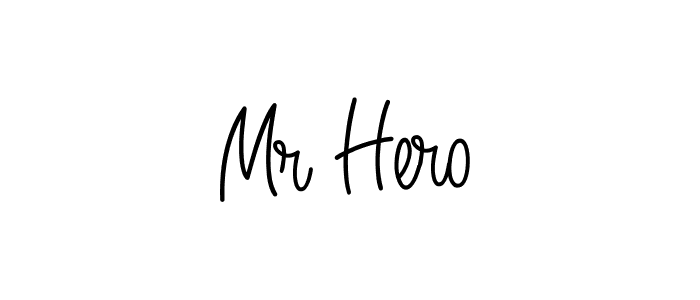 How to make Mr Hero name signature. Use Angelique-Rose-font-FFP style for creating short signs online. This is the latest handwritten sign. Mr Hero signature style 5 images and pictures png