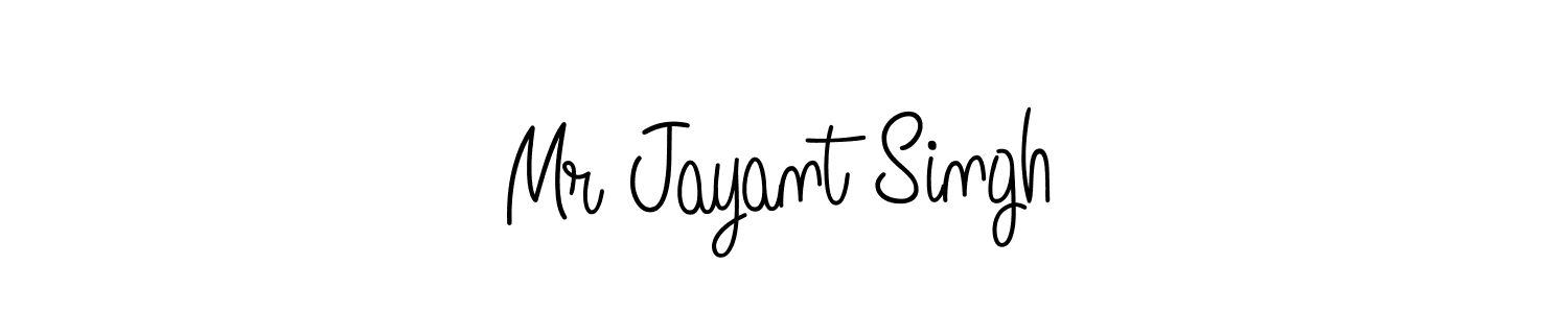 Design your own signature with our free online signature maker. With this signature software, you can create a handwritten (Angelique-Rose-font-FFP) signature for name Mr Jayant Singh. Mr Jayant Singh signature style 5 images and pictures png