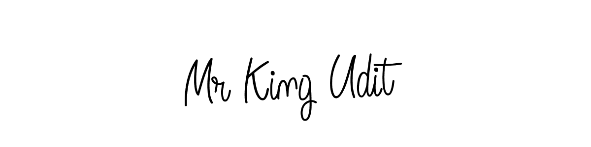 Mr King Udit stylish signature style. Best Handwritten Sign (Angelique-Rose-font-FFP) for my name. Handwritten Signature Collection Ideas for my name Mr King Udit. Mr King Udit signature style 5 images and pictures png