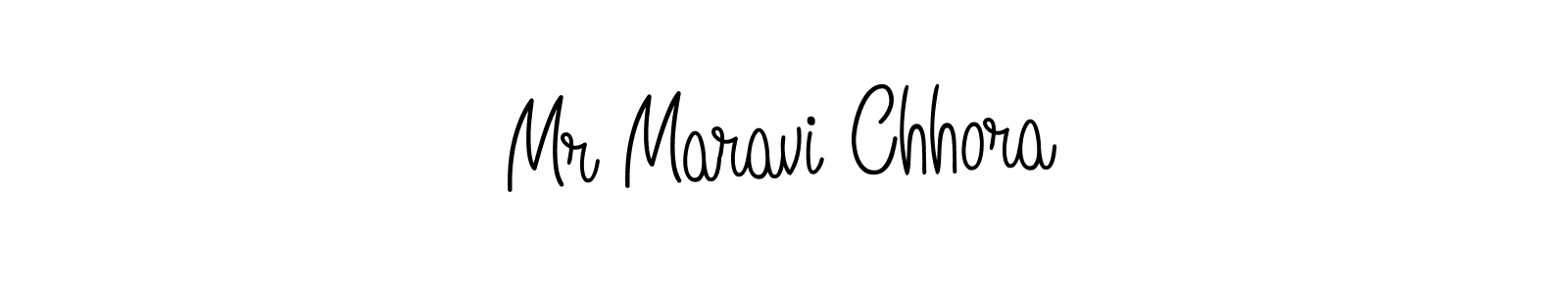 Use a signature maker to create a handwritten signature online. With this signature software, you can design (Angelique-Rose-font-FFP) your own signature for name Mr Maravi Chhora. Mr Maravi Chhora signature style 5 images and pictures png