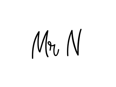 Make a beautiful signature design for name Mr N. With this signature (Angelique-Rose-font-FFP) style, you can create a handwritten signature for free. Mr N signature style 5 images and pictures png