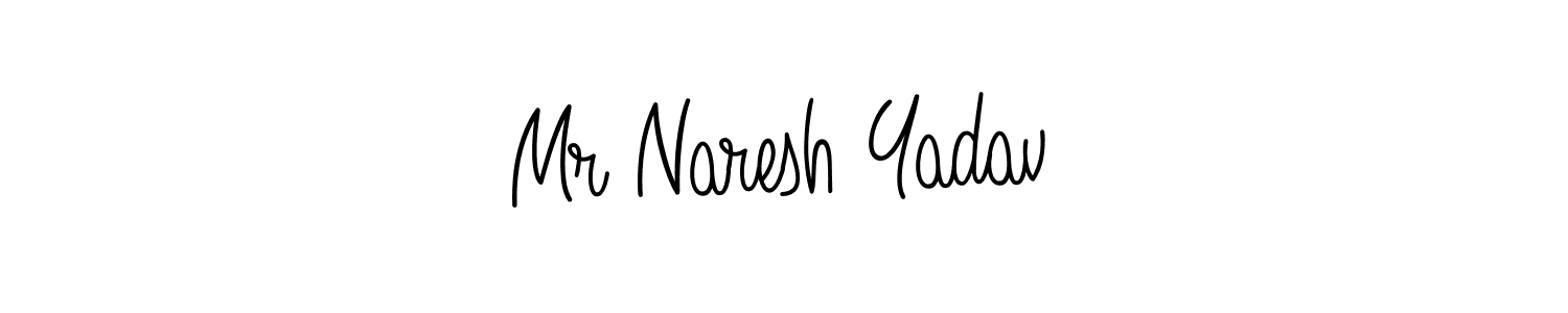 Mr Naresh Yadav stylish signature style. Best Handwritten Sign (Angelique-Rose-font-FFP) for my name. Handwritten Signature Collection Ideas for my name Mr Naresh Yadav. Mr Naresh Yadav signature style 5 images and pictures png