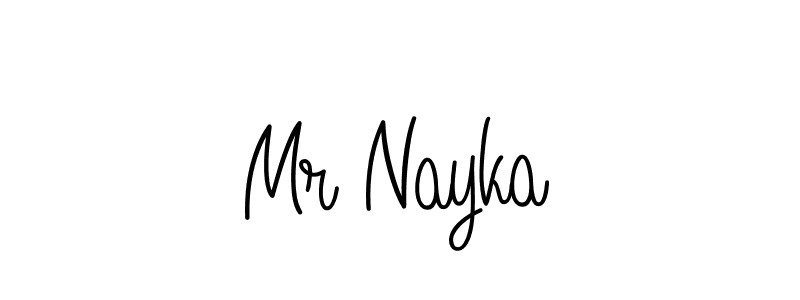 How to make Mr Nayka name signature. Use Angelique-Rose-font-FFP style for creating short signs online. This is the latest handwritten sign. Mr Nayka signature style 5 images and pictures png