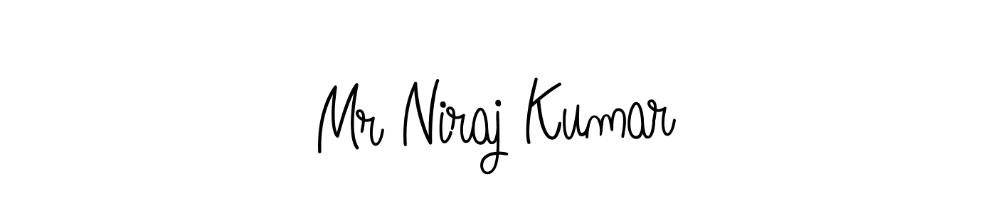 Create a beautiful signature design for name Mr Niraj Kumar. With this signature (Angelique-Rose-font-FFP) fonts, you can make a handwritten signature for free. Mr Niraj Kumar signature style 5 images and pictures png
