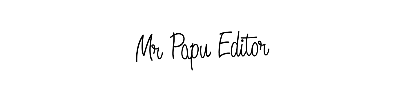 How to Draw Mr Papu Editor signature style? Angelique-Rose-font-FFP is a latest design signature styles for name Mr Papu Editor. Mr Papu Editor signature style 5 images and pictures png