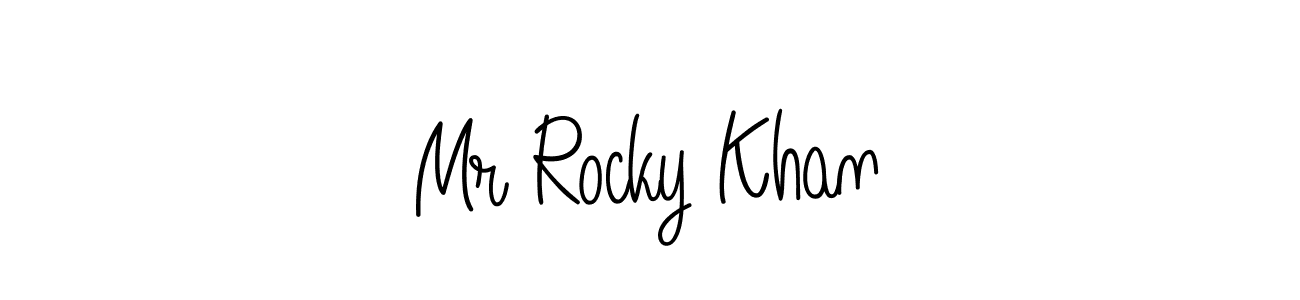 Also we have Mr Rocky Khan name is the best signature style. Create professional handwritten signature collection using Angelique-Rose-font-FFP autograph style. Mr Rocky Khan signature style 5 images and pictures png