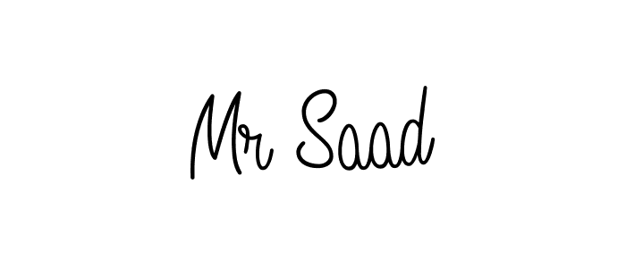Make a beautiful signature design for name Mr Saad. With this signature (Angelique-Rose-font-FFP) style, you can create a handwritten signature for free. Mr Saad signature style 5 images and pictures png