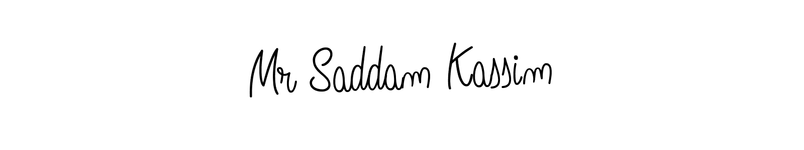 Create a beautiful signature design for name Mr Saddam Kassim. With this signature (Angelique-Rose-font-FFP) fonts, you can make a handwritten signature for free. Mr Saddam Kassim signature style 5 images and pictures png