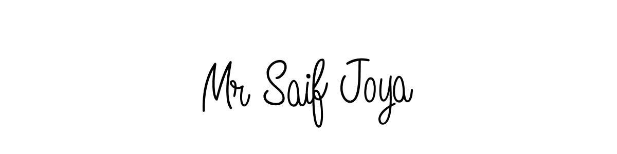 Design your own signature with our free online signature maker. With this signature software, you can create a handwritten (Angelique-Rose-font-FFP) signature for name Mr Saif Joya. Mr Saif Joya signature style 5 images and pictures png