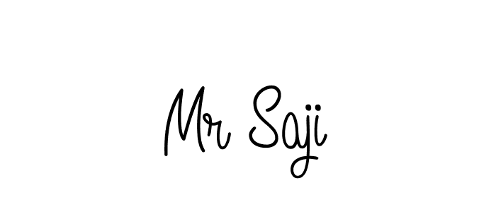 The best way (Angelique-Rose-font-FFP) to make a short signature is to pick only two or three words in your name. The name Mr Saji include a total of six letters. For converting this name. Mr Saji signature style 5 images and pictures png