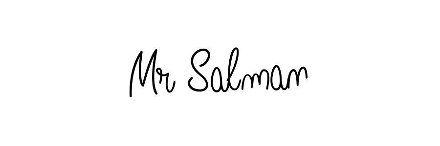 Use a signature maker to create a handwritten signature online. With this signature software, you can design (Angelique-Rose-font-FFP) your own signature for name Mr Salman. Mr Salman signature style 5 images and pictures png