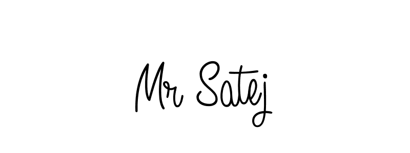 Use a signature maker to create a handwritten signature online. With this signature software, you can design (Angelique-Rose-font-FFP) your own signature for name Mr Satej. Mr Satej signature style 5 images and pictures png