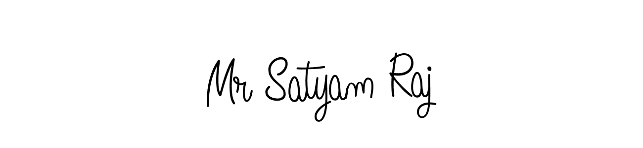Use a signature maker to create a handwritten signature online. With this signature software, you can design (Angelique-Rose-font-FFP) your own signature for name Mr Satyam Raj. Mr Satyam Raj signature style 5 images and pictures png