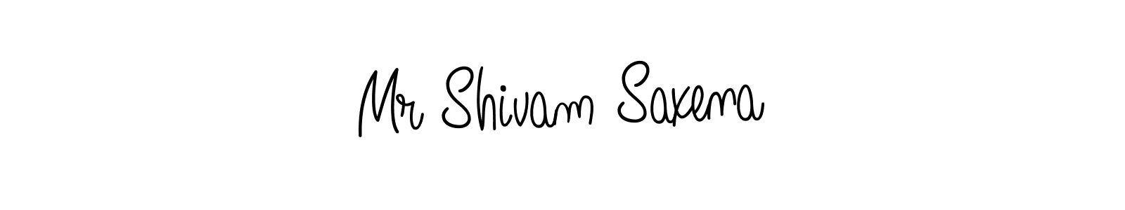 The best way (Angelique-Rose-font-FFP) to make a short signature is to pick only two or three words in your name. The name Mr Shivam Saxena include a total of six letters. For converting this name. Mr Shivam Saxena signature style 5 images and pictures png