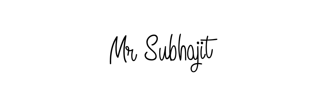 The best way (Angelique-Rose-font-FFP) to make a short signature is to pick only two or three words in your name. The name Mr Subhajit include a total of six letters. For converting this name. Mr Subhajit signature style 5 images and pictures png