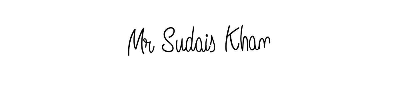 You should practise on your own different ways (Angelique-Rose-font-FFP) to write your name (Mr Sudais Khan) in signature. don't let someone else do it for you. Mr Sudais Khan signature style 5 images and pictures png