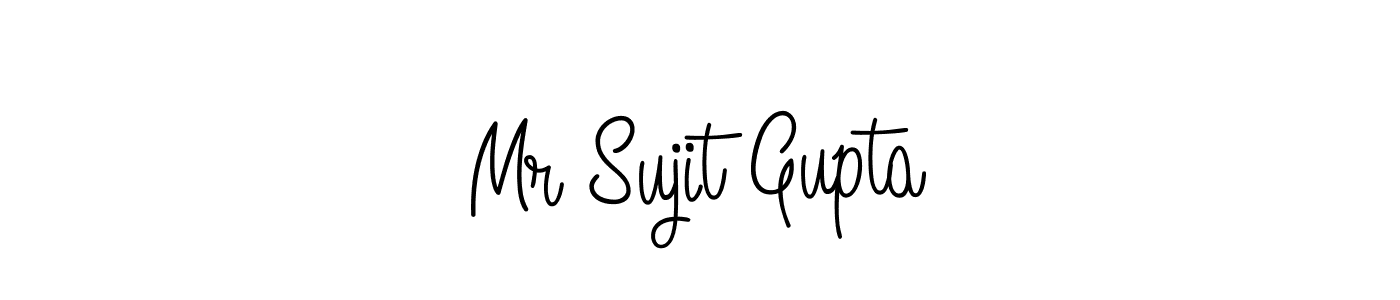 You should practise on your own different ways (Angelique-Rose-font-FFP) to write your name (Mr Sujit Gupta) in signature. don't let someone else do it for you. Mr Sujit Gupta signature style 5 images and pictures png