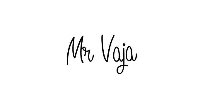 How to make Mr Vaja name signature. Use Angelique-Rose-font-FFP style for creating short signs online. This is the latest handwritten sign. Mr Vaja signature style 5 images and pictures png