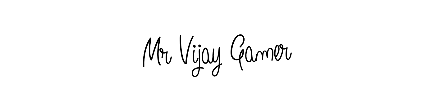 How to make Mr Vijay Gamer name signature. Use Angelique-Rose-font-FFP style for creating short signs online. This is the latest handwritten sign. Mr Vijay Gamer signature style 5 images and pictures png