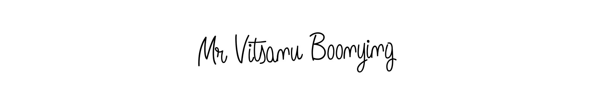 Make a beautiful signature design for name Mr Vitsanu Boonying. With this signature (Angelique-Rose-font-FFP) style, you can create a handwritten signature for free. Mr Vitsanu Boonying signature style 5 images and pictures png