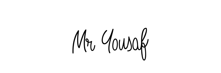 How to make Mr Yousaf name signature. Use Angelique-Rose-font-FFP style for creating short signs online. This is the latest handwritten sign. Mr Yousaf signature style 5 images and pictures png