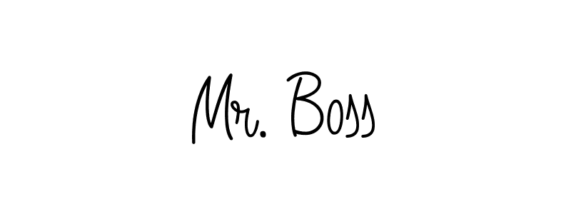 Mr. Boss stylish signature style. Best Handwritten Sign (Angelique-Rose-font-FFP) for my name. Handwritten Signature Collection Ideas for my name Mr. Boss. Mr. Boss signature style 5 images and pictures png