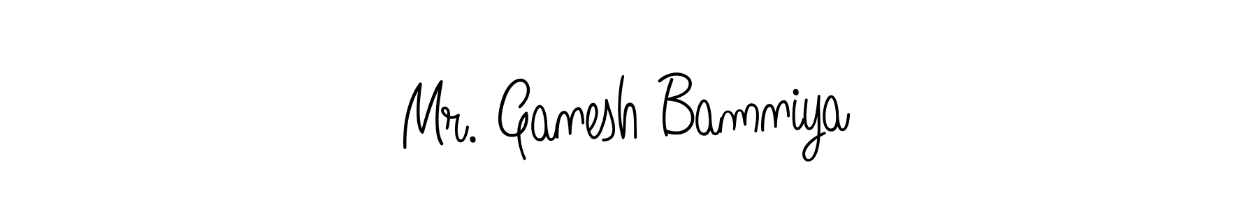 Create a beautiful signature design for name Mr. Ganesh Bamniya. With this signature (Angelique-Rose-font-FFP) fonts, you can make a handwritten signature for free. Mr. Ganesh Bamniya signature style 5 images and pictures png