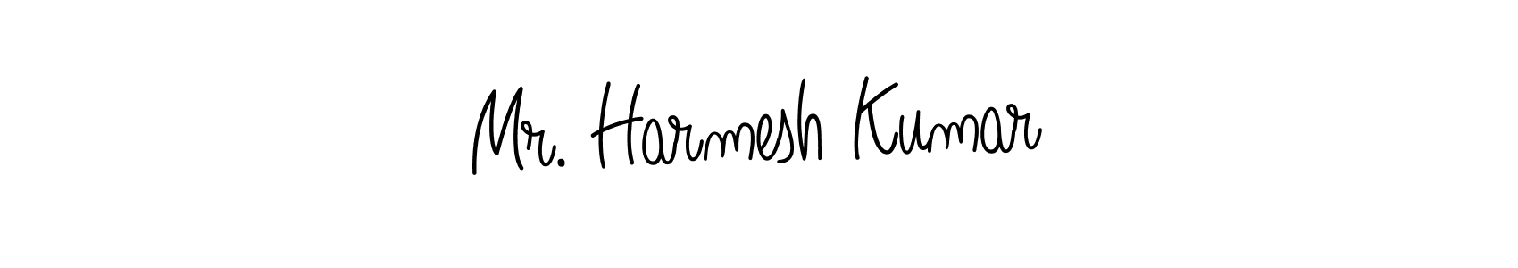 Make a beautiful signature design for name Mr. Harmesh Kumar. With this signature (Angelique-Rose-font-FFP) style, you can create a handwritten signature for free. Mr. Harmesh Kumar signature style 5 images and pictures png