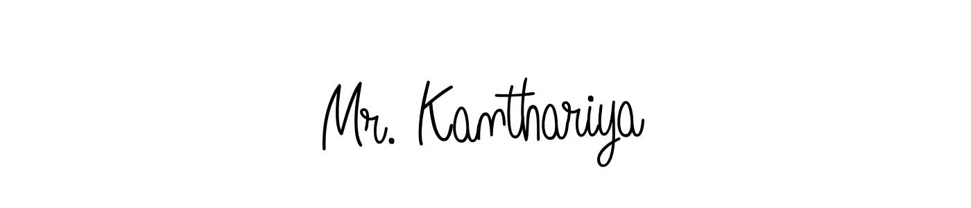 The best way (Angelique-Rose-font-FFP) to make a short signature is to pick only two or three words in your name. The name Mr. Kanthariya include a total of six letters. For converting this name. Mr. Kanthariya signature style 5 images and pictures png