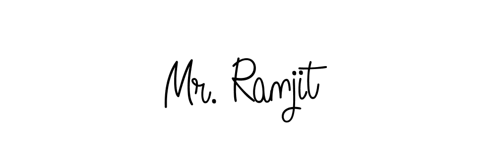 Use a signature maker to create a handwritten signature online. With this signature software, you can design (Angelique-Rose-font-FFP) your own signature for name Mr. Ranjit. Mr. Ranjit signature style 5 images and pictures png