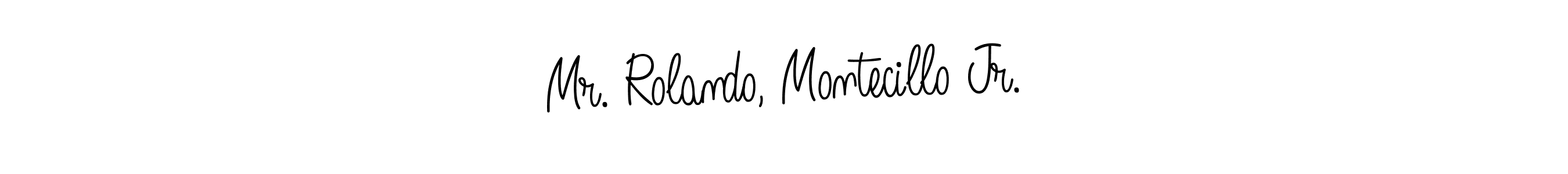 You should practise on your own different ways (Angelique-Rose-font-FFP) to write your name (Mr. Rolando, Montecillo Jr.) in signature. don't let someone else do it for you. Mr. Rolando, Montecillo Jr. signature style 5 images and pictures png