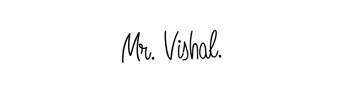 Use a signature maker to create a handwritten signature online. With this signature software, you can design (Angelique-Rose-font-FFP) your own signature for name Mr. Vishal.. Mr. Vishal. signature style 5 images and pictures png
