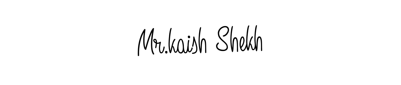 Make a short Mr.kaish Shekh signature style. Manage your documents anywhere anytime using Angelique-Rose-font-FFP. Create and add eSignatures, submit forms, share and send files easily. Mr.kaish Shekh signature style 5 images and pictures png