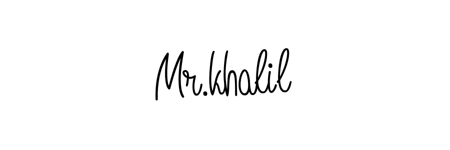 The best way (Angelique-Rose-font-FFP) to make a short signature is to pick only two or three words in your name. The name Mr.khalil include a total of six letters. For converting this name. Mr.khalil signature style 5 images and pictures png