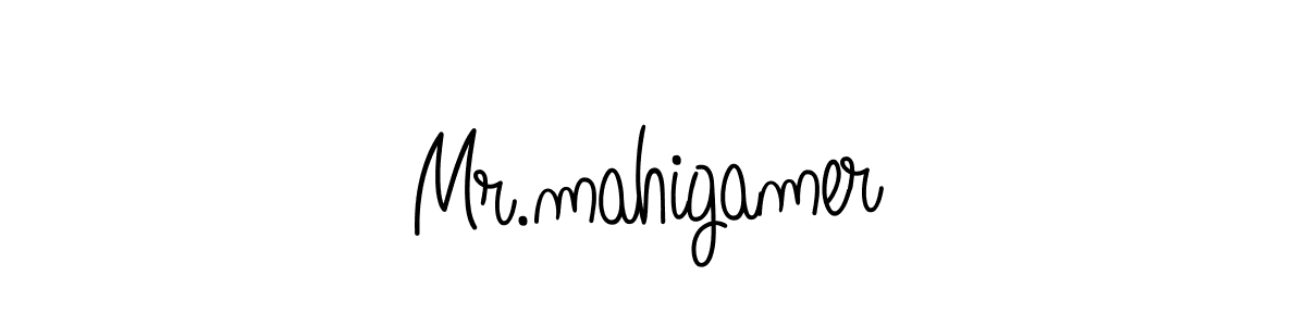 You should practise on your own different ways (Angelique-Rose-font-FFP) to write your name (Mr.mahigamer) in signature. don't let someone else do it for you. Mr.mahigamer signature style 5 images and pictures png