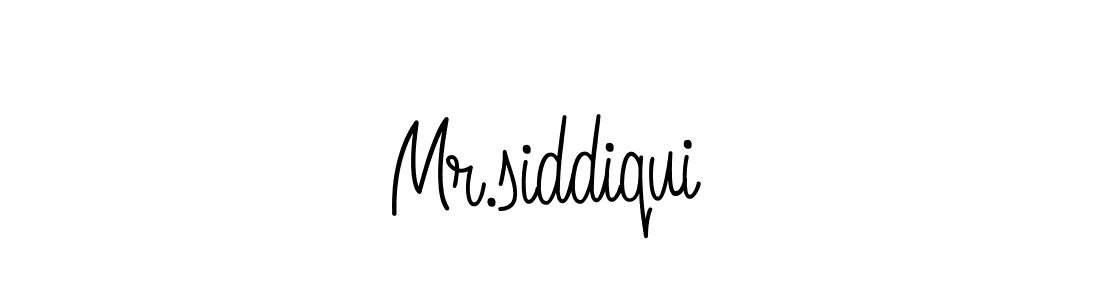 Make a beautiful signature design for name Mr.siddiqui. With this signature (Angelique-Rose-font-FFP) style, you can create a handwritten signature for free. Mr.siddiqui signature style 5 images and pictures png