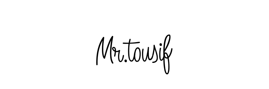 You should practise on your own different ways (Angelique-Rose-font-FFP) to write your name (Mr.tousif) in signature. don't let someone else do it for you. Mr.tousif signature style 5 images and pictures png