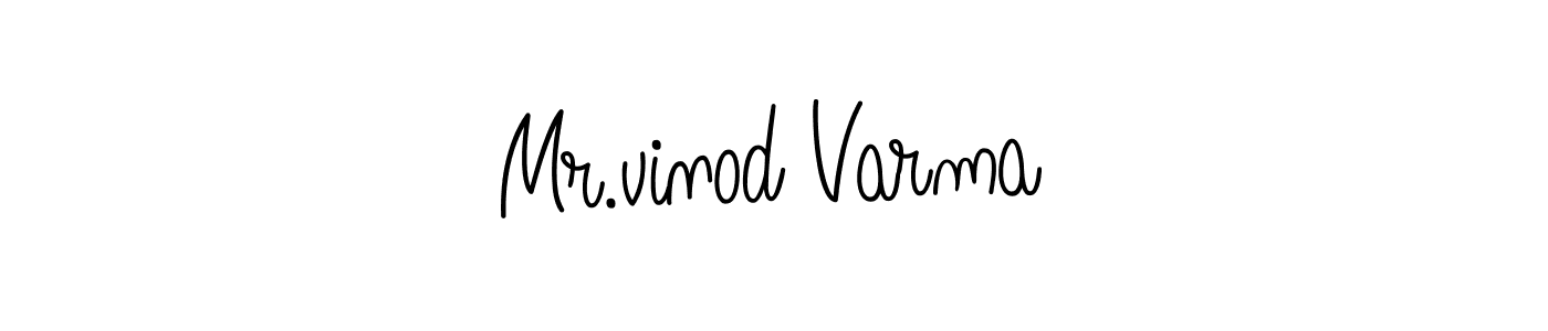 Make a beautiful signature design for name Mr.vinod Varma. With this signature (Angelique-Rose-font-FFP) style, you can create a handwritten signature for free. Mr.vinod Varma signature style 5 images and pictures png