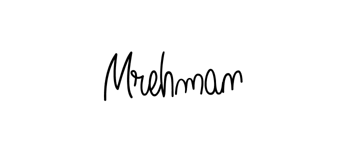 How to make Mrehman name signature. Use Angelique-Rose-font-FFP style for creating short signs online. This is the latest handwritten sign. Mrehman signature style 5 images and pictures png