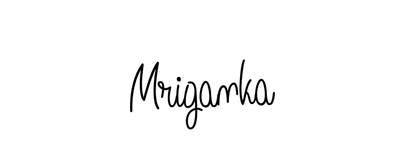 Use a signature maker to create a handwritten signature online. With this signature software, you can design (Angelique-Rose-font-FFP) your own signature for name Mriganka. Mriganka signature style 5 images and pictures png