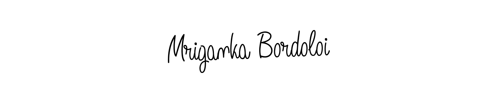 Create a beautiful signature design for name Mriganka Bordoloi. With this signature (Angelique-Rose-font-FFP) fonts, you can make a handwritten signature for free. Mriganka Bordoloi signature style 5 images and pictures png