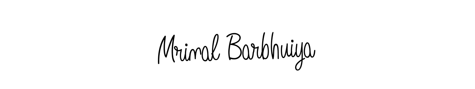 Create a beautiful signature design for name Mrinal Barbhuiya. With this signature (Angelique-Rose-font-FFP) fonts, you can make a handwritten signature for free. Mrinal Barbhuiya signature style 5 images and pictures png