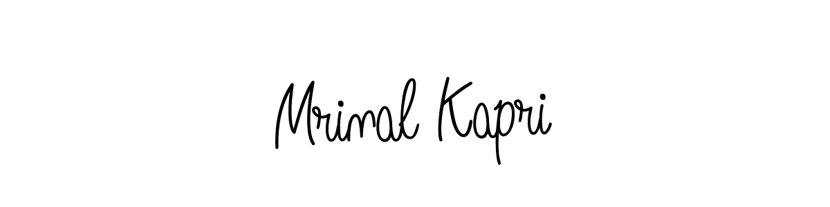 Use a signature maker to create a handwritten signature online. With this signature software, you can design (Angelique-Rose-font-FFP) your own signature for name Mrinal Kapri. Mrinal Kapri signature style 5 images and pictures png