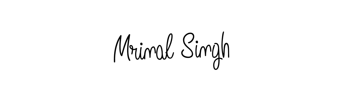 Use a signature maker to create a handwritten signature online. With this signature software, you can design (Angelique-Rose-font-FFP) your own signature for name Mrinal Singh. Mrinal Singh signature style 5 images and pictures png