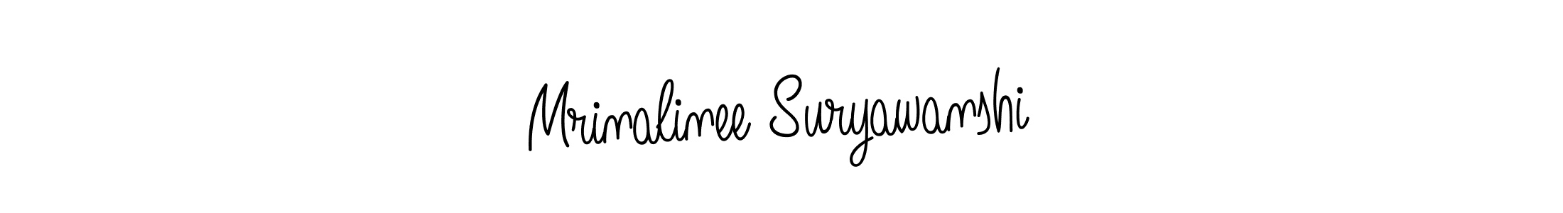 Use a signature maker to create a handwritten signature online. With this signature software, you can design (Angelique-Rose-font-FFP) your own signature for name Mrinalinee Suryawanshi. Mrinalinee Suryawanshi signature style 5 images and pictures png