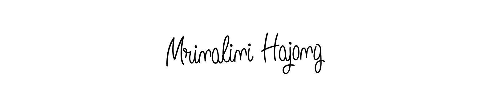 How to make Mrinalini Hajong name signature. Use Angelique-Rose-font-FFP style for creating short signs online. This is the latest handwritten sign. Mrinalini Hajong signature style 5 images and pictures png