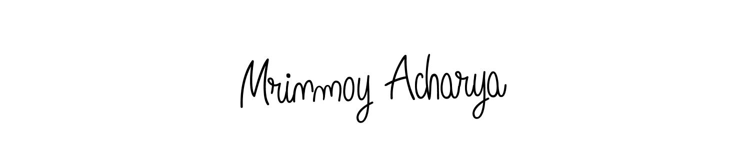Make a beautiful signature design for name Mrinmoy Acharya. With this signature (Angelique-Rose-font-FFP) style, you can create a handwritten signature for free. Mrinmoy Acharya signature style 5 images and pictures png