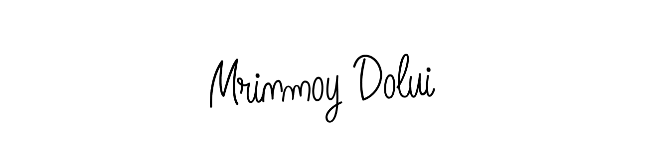 How to make Mrinmoy Dolui name signature. Use Angelique-Rose-font-FFP style for creating short signs online. This is the latest handwritten sign. Mrinmoy Dolui signature style 5 images and pictures png