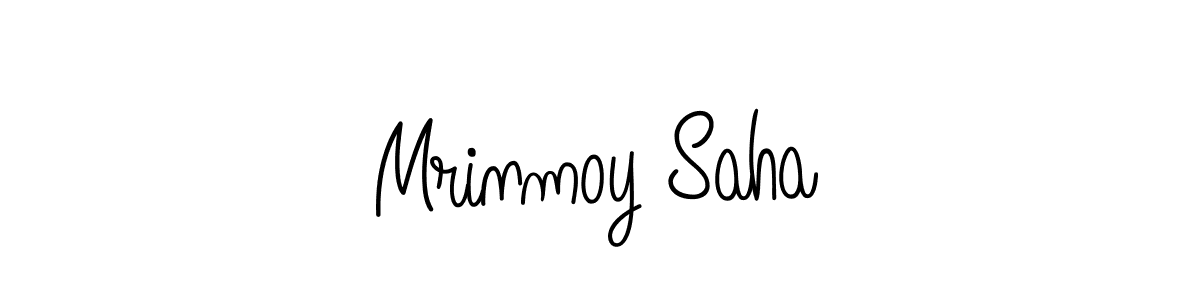 Make a beautiful signature design for name Mrinmoy Saha. With this signature (Angelique-Rose-font-FFP) style, you can create a handwritten signature for free. Mrinmoy Saha signature style 5 images and pictures png